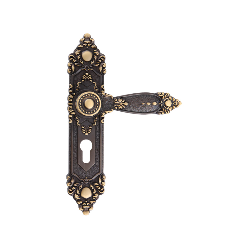 610-510 European Retro 24k Real Gold Silent Long Panel One-Piece Lock