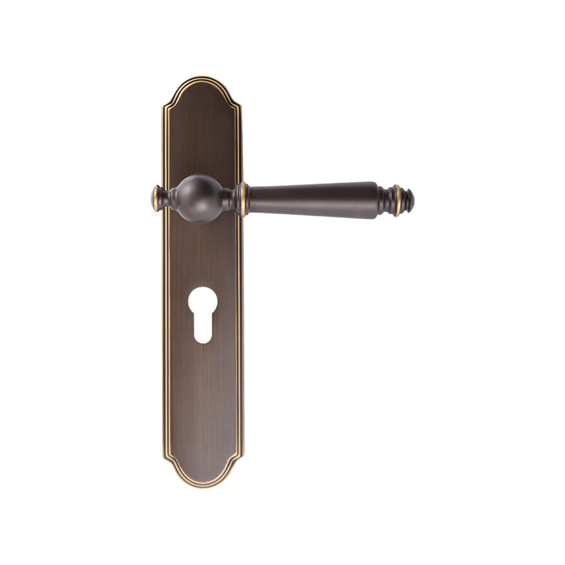 513-313 Pure Copper French Retro Silent Indoor Bedroom Door Lock