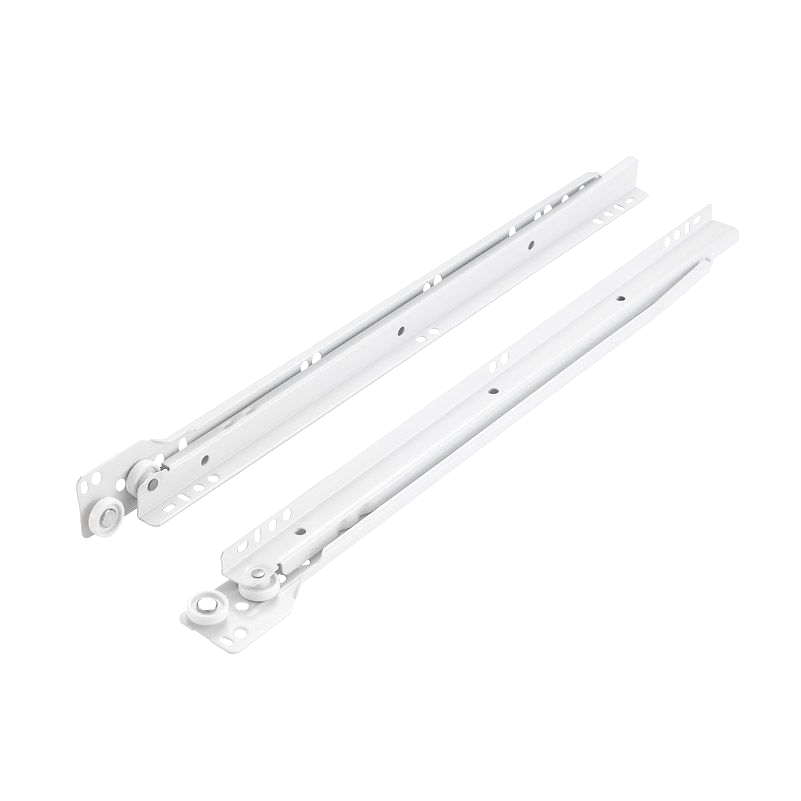 White cold-roll steel roller tahimik na two-section slide track