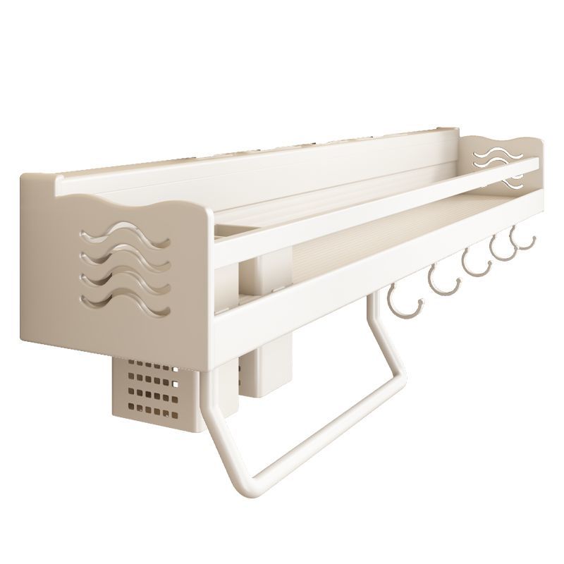 Punch-Free Wall-Mount Integrated Storage Rack Kitchen Rack White Knife At Chopstick Combination Rack