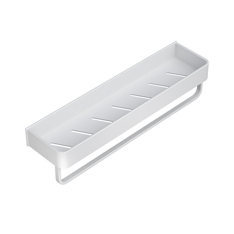 Puting simpleng cream style punch-free single-layer at double-layer spice rack na may hook at rod